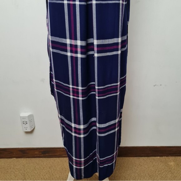 Rails Jordyn Button Down Sleeveless Long Top Shirt Navy White Orc Women's Size L - Picture 12 of 16